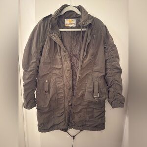 Women’s Olive Military Jacket Winter Utility Long Anorak Parka Coat Jacket